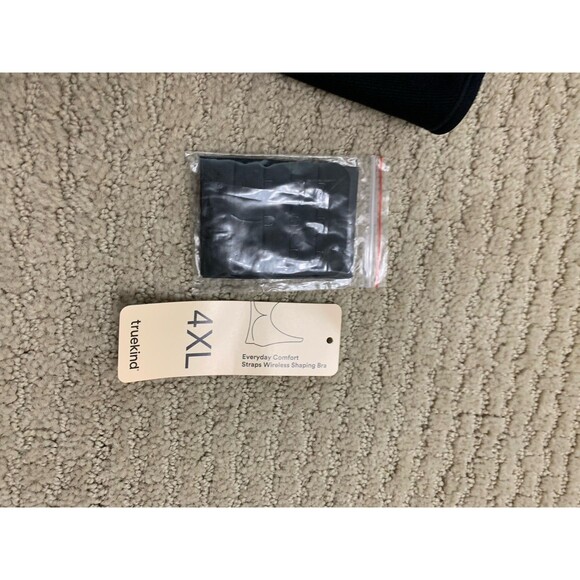 Truekind Everyday Comfort Convertible Straps Wireless Black Shaper Bra 4XL New - Picture 5 of 7